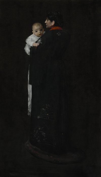Mother and Child (The First Portrait) c. 1888 by William Merritt Chase